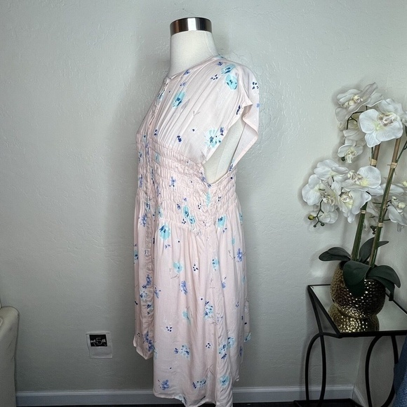 Free People Greatest Day Smocked Mini Dress M - Picture 5 of 9